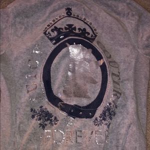 GRAY JUICY COUTURE ZIP UP